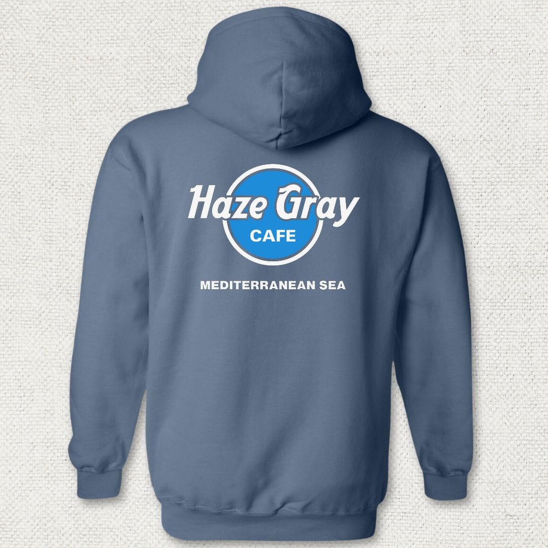 NavyHumor Hoodie Heather Navy / S Haze Gray Cafe - Mediterranean Sea Hoodie
