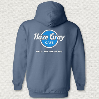 NavyHumor Hoodie Heather Navy / S Haze Gray Cafe - Mediterranean Sea Hoodie
