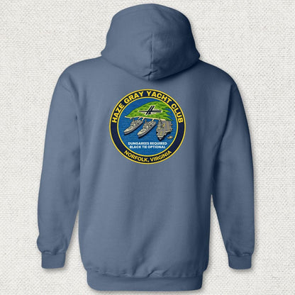 NavyHumor Hoodie Heather Navy / S Haze Gray Yacht Club - Norfolk Hoodie