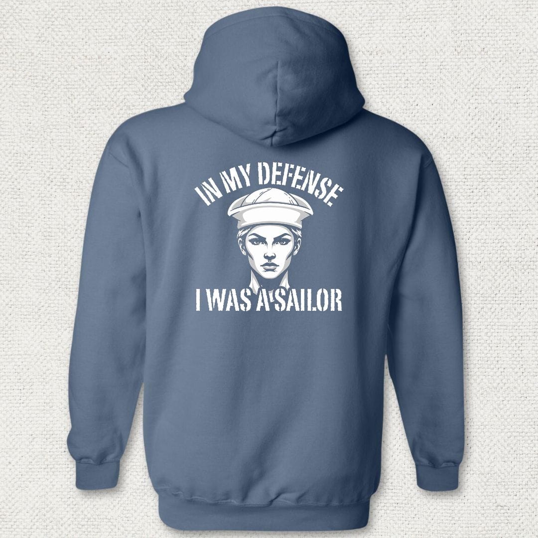 NavyHumor Hoodie Heather Navy / S In My Defense - Female Hoodie