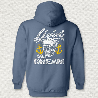 NavyHumor Hoodie Heather Navy / S Livin' The Dream Hoodie