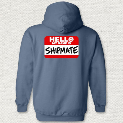 NavyHumor Hoodie Heather Navy / S My Name Is Shipmate Hoodie