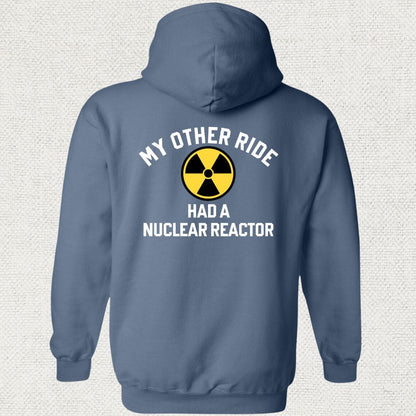 NavyHumor Hoodie Heather Navy / S My Other Ride Had A Nuclear Reactor Hoodie