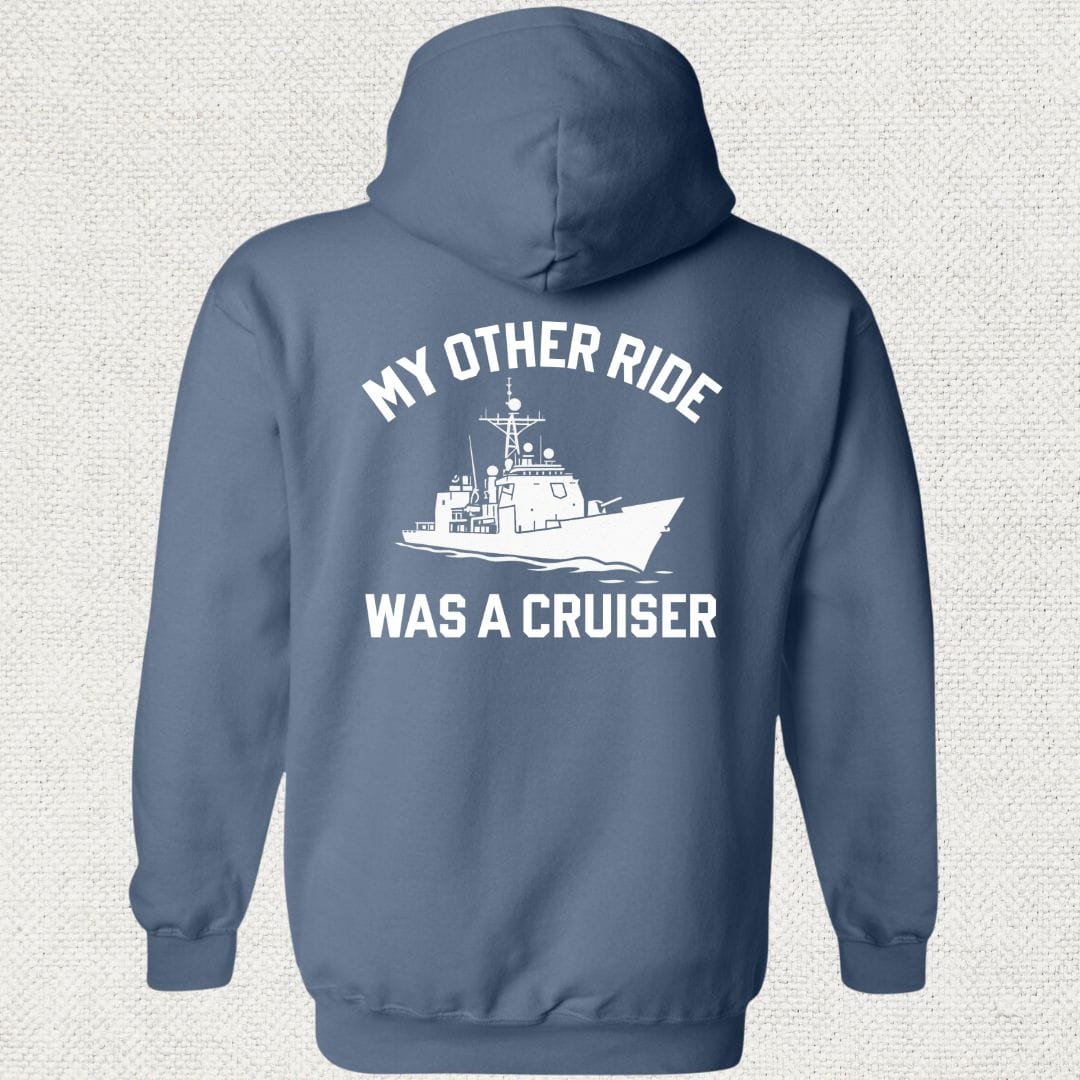 NavyHumor Hoodie Heather Navy / S My Other Ride Was A Cruiser Hoodie