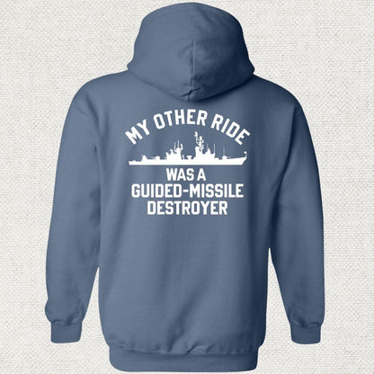NavyHumor Hoodie Heather Navy / S My Other Ride Was A DDG (Adams-Class) Hoodie