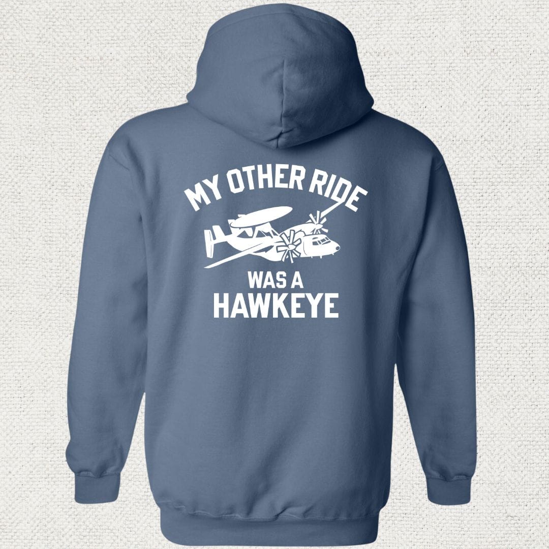 NavyHumor Hoodie Heather Navy / S My Other Ride Was A Hawkeye Hoodie