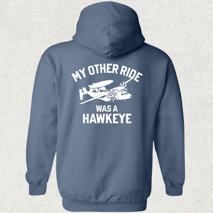 NavyHumor Hoodie Heather Navy / S My Other Ride Was A Hawkeye Hoodie