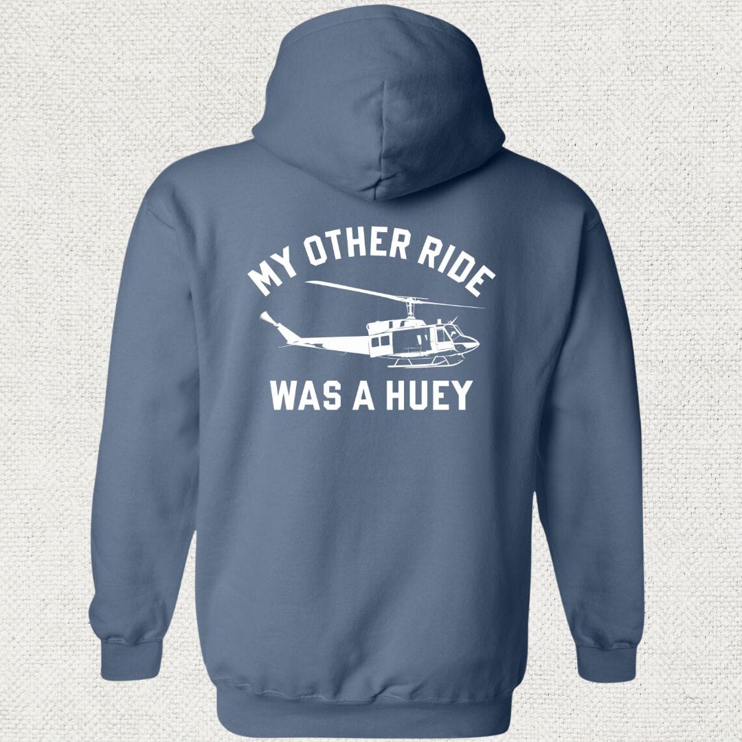 NavyHumor Hoodie Heather Navy / S My Other Ride Was A Huey Hoodie