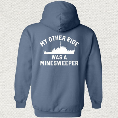 NavyHumor Hoodie Heather Navy / S My Other Ride Was A Minesweeper Hoodie
