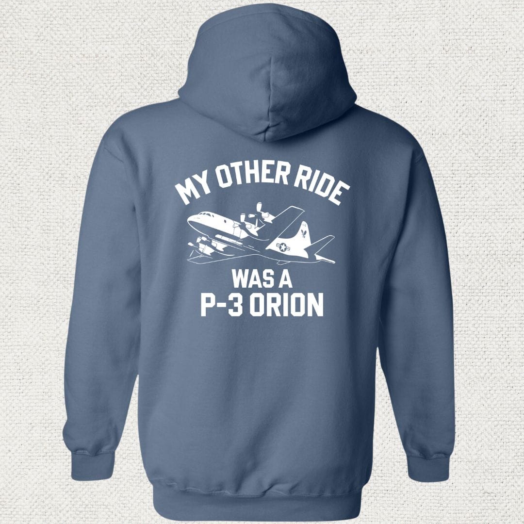 NavyHumor Hoodie Heather Navy / S My Other Ride Was A P-3 Orion Hoodie