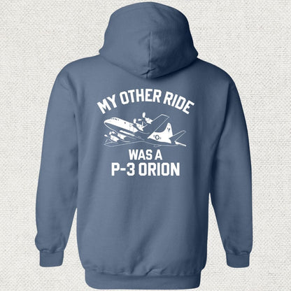 NavyHumor Hoodie Heather Navy / S My Other Ride Was A P-3 Orion Hoodie