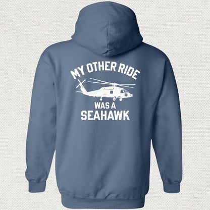NavyHumor Hoodie Heather Navy / S My Other Ride Was A Seahawk Hoodie