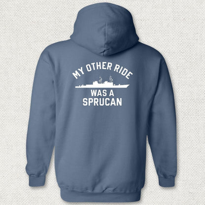 NavyHumor Hoodie Heather Navy / S My Other Ride Was A Sprucan Hoodie