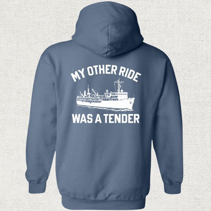 NavyHumor Hoodie Heather Navy / S My Other Ride Was A Tender Hoodie
