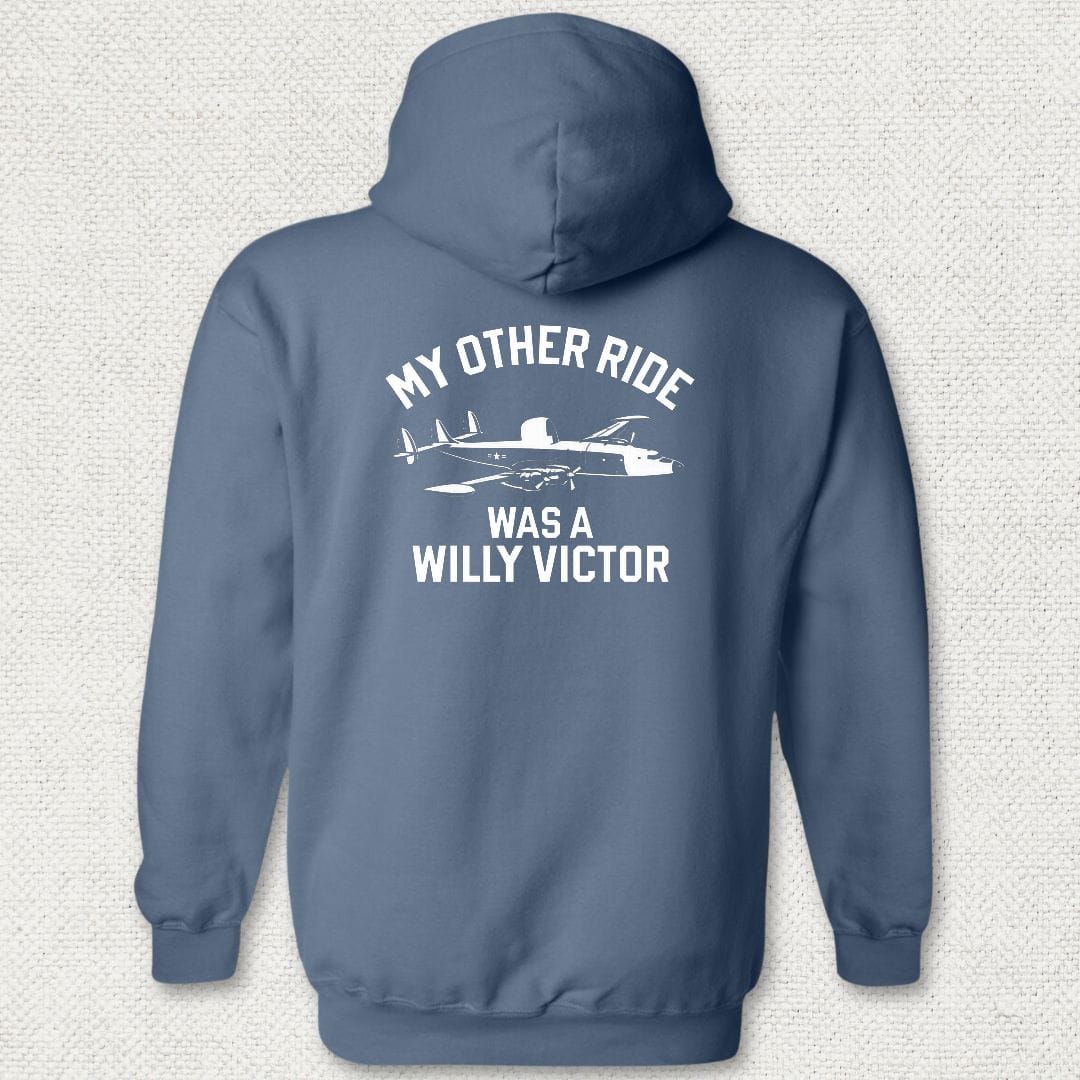 NavyHumor Hoodie Heather Navy / S My Other Ride Was A Willy Victor Hoodie