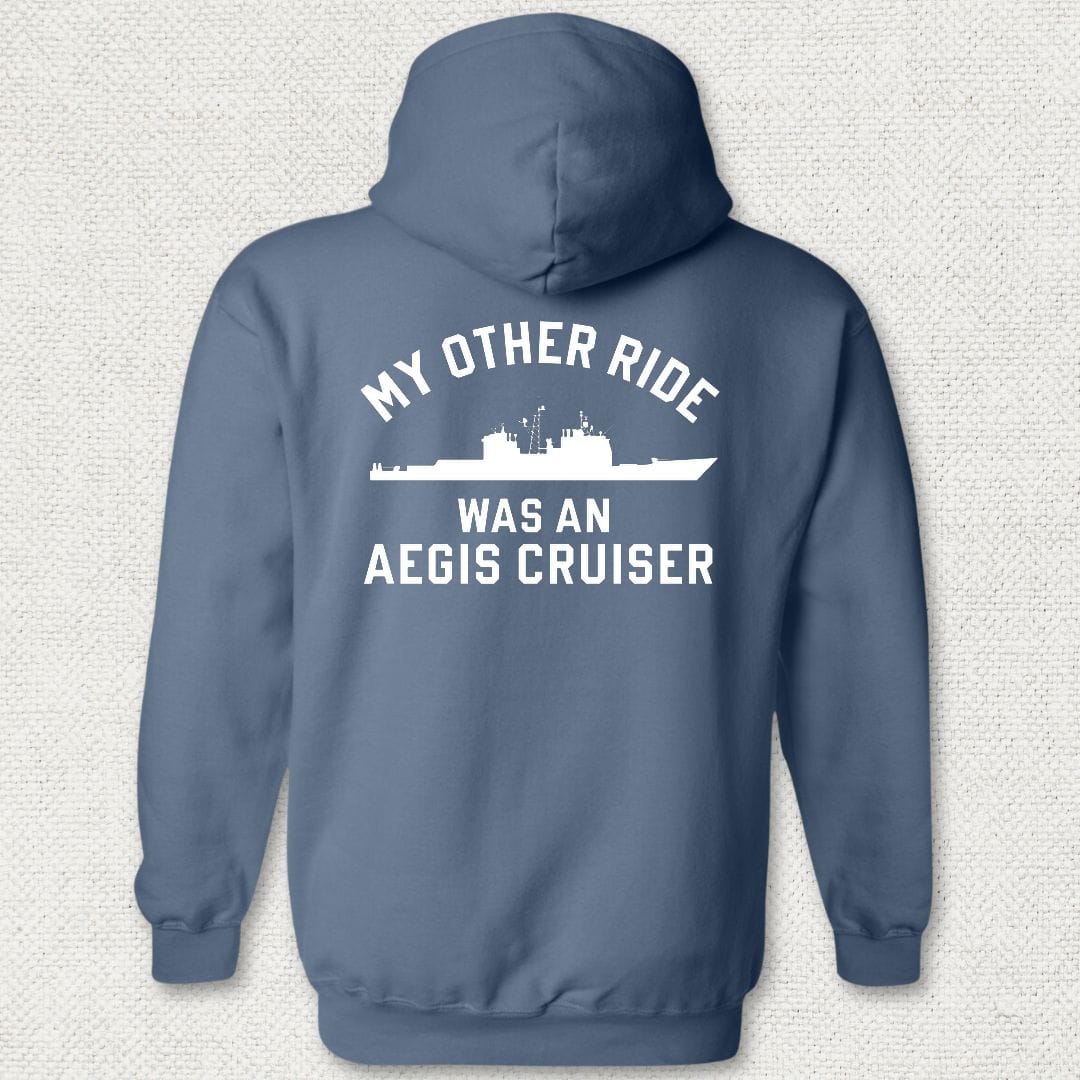 NavyHumor Hoodie Heather Navy / S My Other Ride Was An AEGIS Cruiser Hoodie