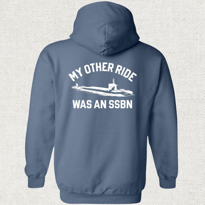 NavyHumor Hoodie Heather Navy / S My Other Ride Was An SSBN Hoodie