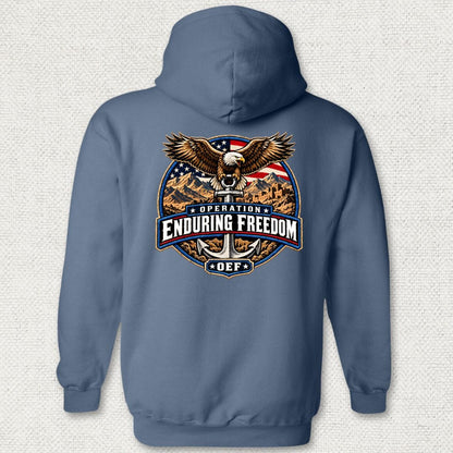 NavyHumor Hoodie Heather Navy / S Operation Enduring Freedom Hoodie
