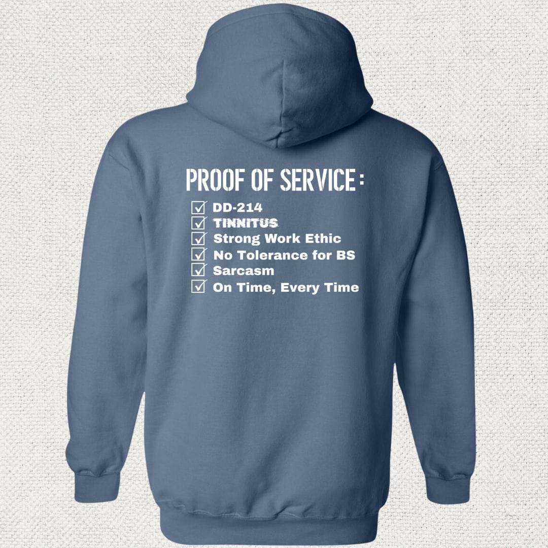 NavyHumor Hoodie Heather Navy / S Proof of Service Checklist Hoodie