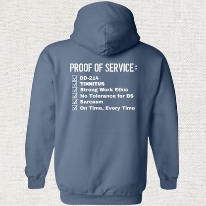 NavyHumor Hoodie Heather Navy / S Proof of Service Checklist Hoodie