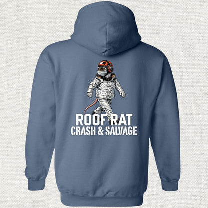 NavyHumor Hoodie Heather Navy / S Red Roof Rat - Crash & Salvage Hoodie
