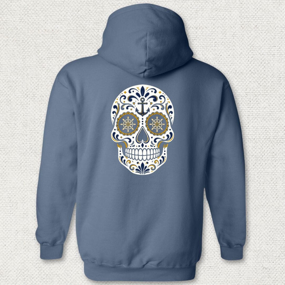 NavyHumor Hoodie Heather Navy / S Sailor Sugar Skull Hoodie