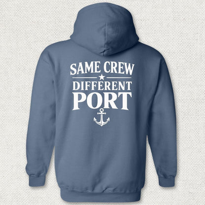 NavyHumor Hoodie Heather Navy / S Same Crew, Different Port Hoodie