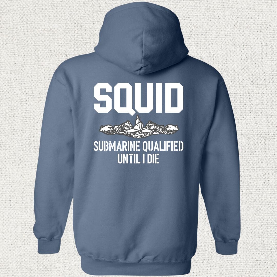 NavyHumor Hoodie Heather Navy / S SQUID - Submarine Qualified Hoodie