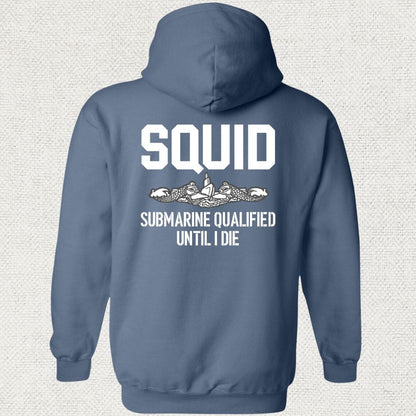 NavyHumor Hoodie Heather Navy / S SQUID - Submarine Qualified Hoodie