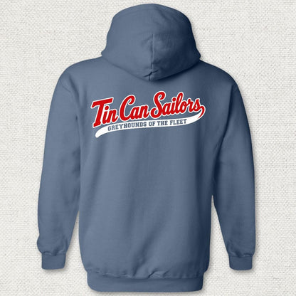 NavyHumor Hoodie Heather Navy / S Tin Can Sailors - Greyhounds of the Fleet Hoodie