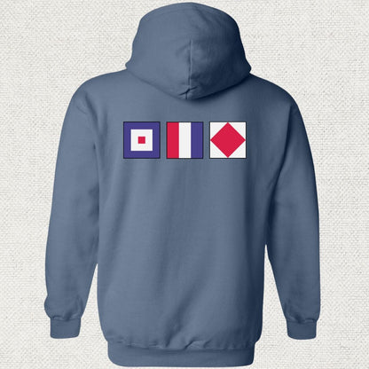 NavyHumor Hoodie Heather Navy / S WTF - Signal Flag Hoodie