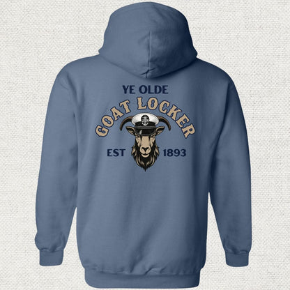 NavyHumor Hoodie Heather Navy / S Ye Olde Goat Locker Hoodie
