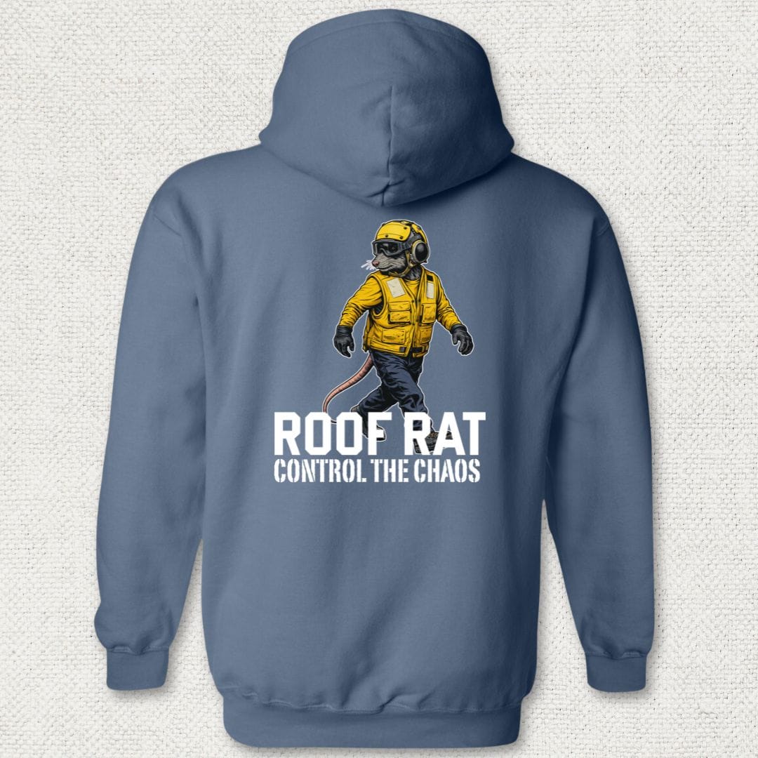 NavyHumor Hoodie Heather Navy / S Yellow Roof Rat Hoodie