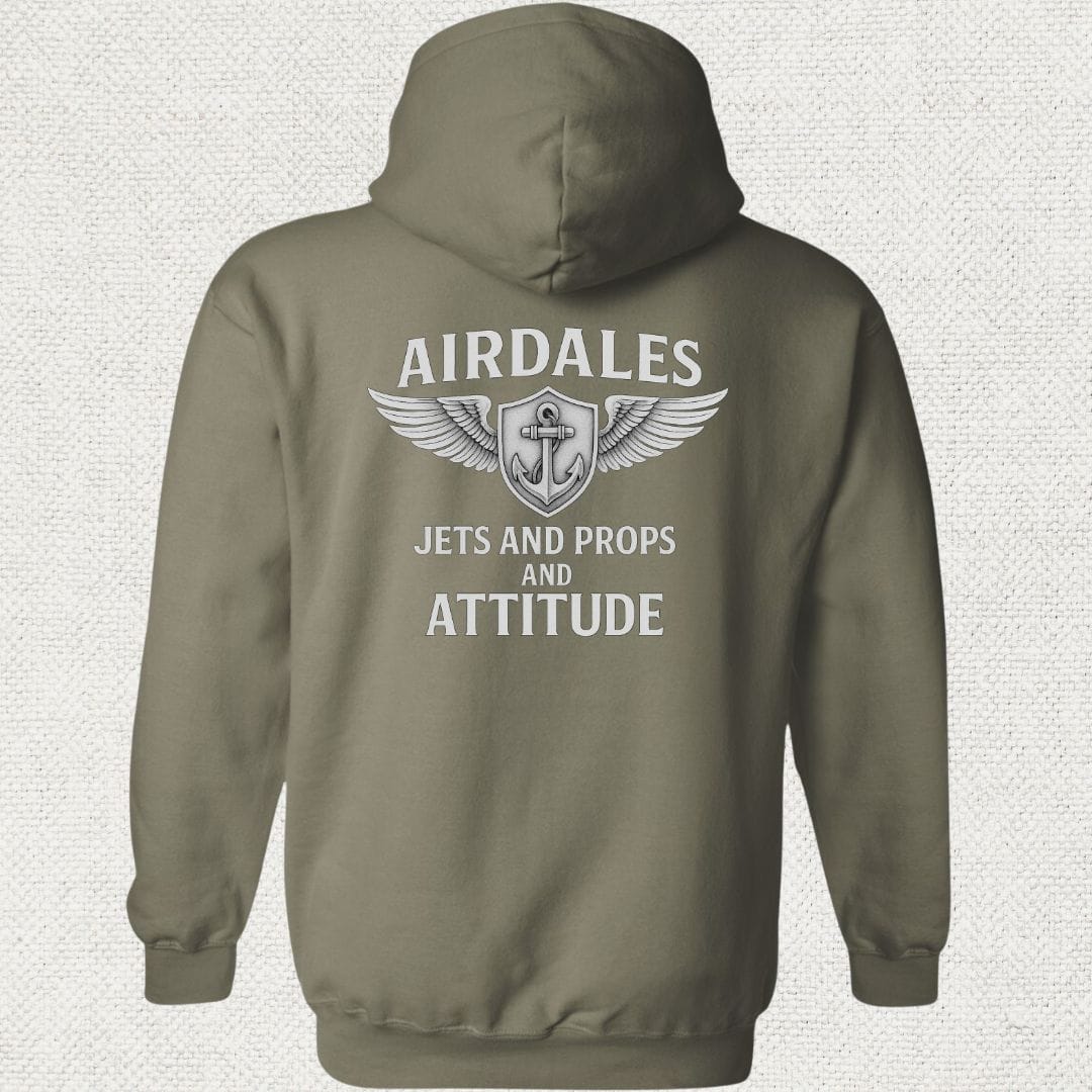 NavyHumor Hoodie Military Green / S Airdales Attitude Hoodie