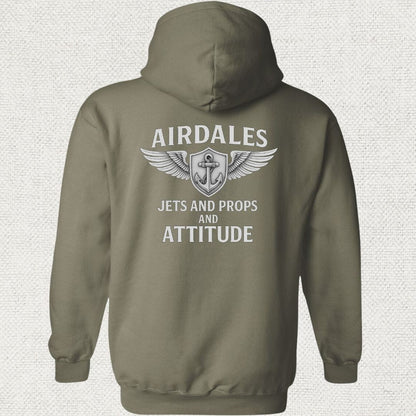 NavyHumor Hoodie Military Green / S Airdales Attitude Hoodie