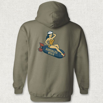 NavyHumor Hoodie Military Green / S Airdales Rule Tattoo Hoodie