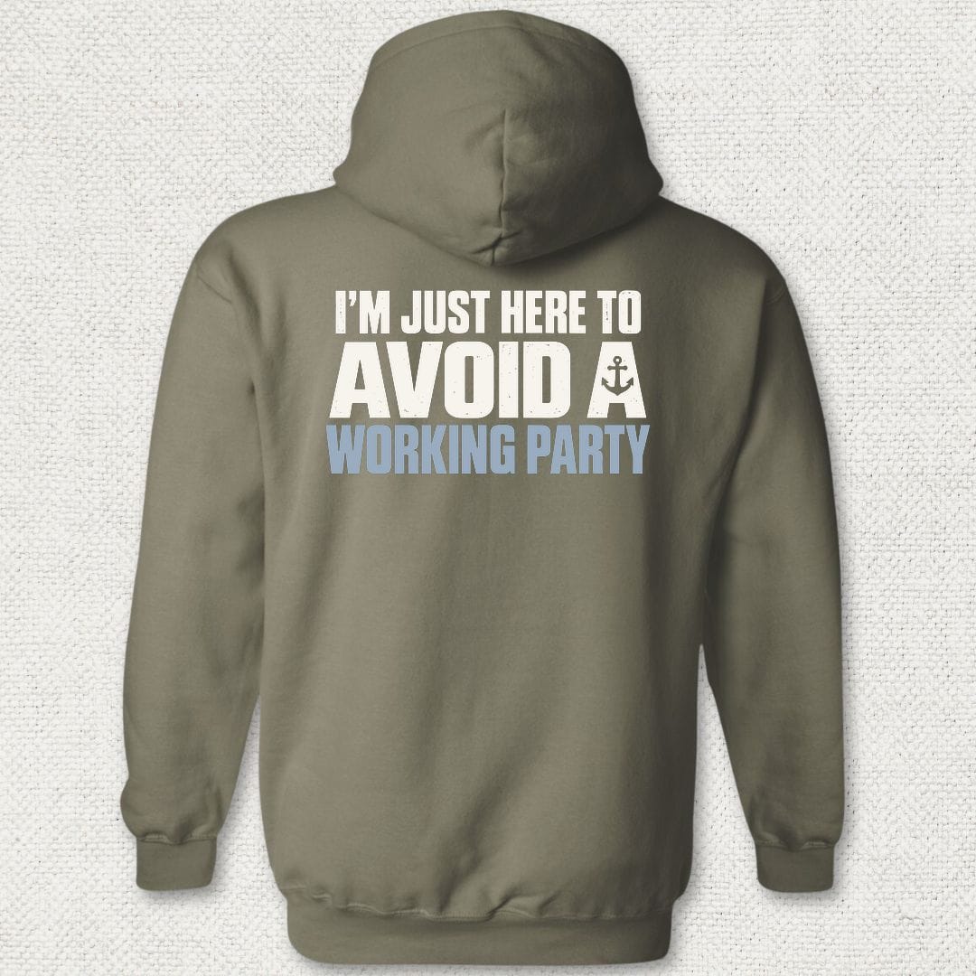 NavyHumor Hoodie Military Green / S Avoid A Working Party Hoodie