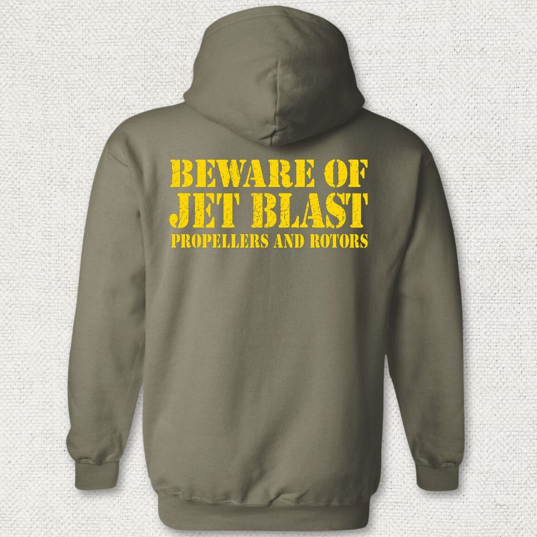 NavyHumor Hoodie Military Green / S Beware of Jet Blast Hoodie