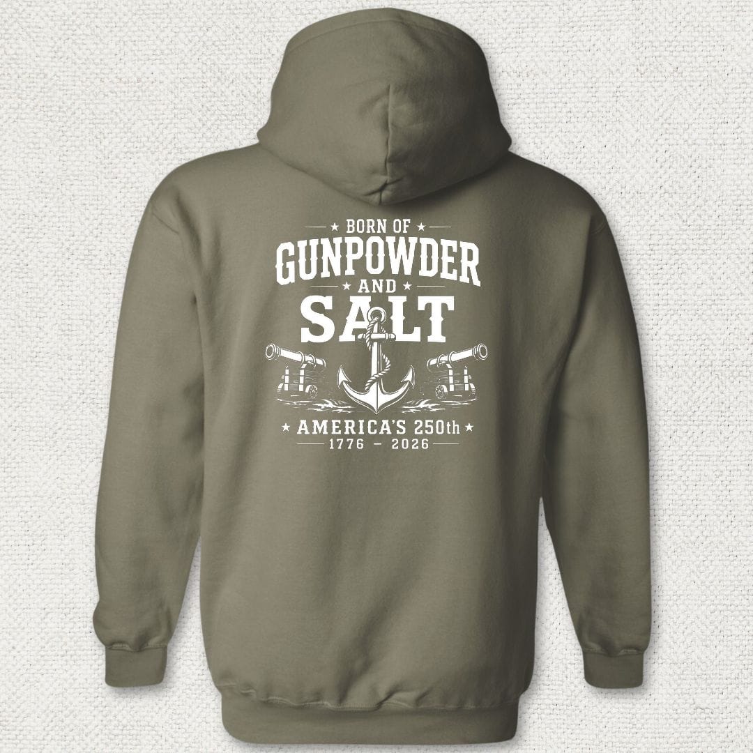 NavyHumor Hoodie Military Green / S Born of Gunpowder & Salt - America's 250th Hoodie