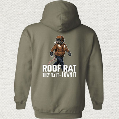 NavyHumor Hoodie Military Green / S Brown Roof Rat - Hoodie