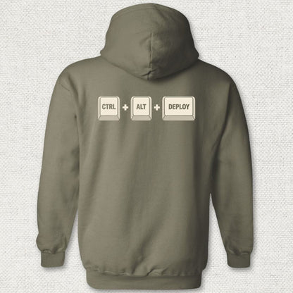 NavyHumor Hoodie Military Green / S CTRL-ALT-DEPLOY Hoodie