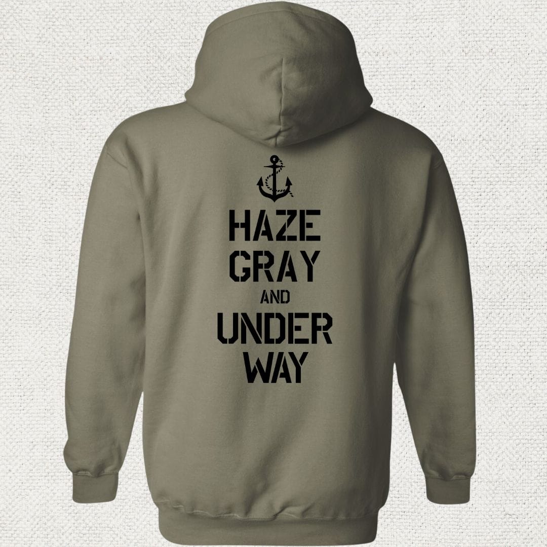 NavyHumor Hoodie Military Green / S Haze Gray and Under Way Hoodie