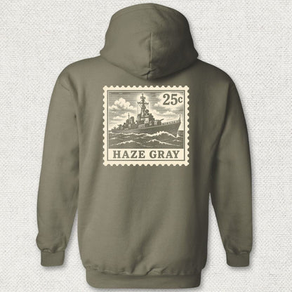 NavyHumor Hoodie Military Green / S Haze Gray Stamp Hoodie