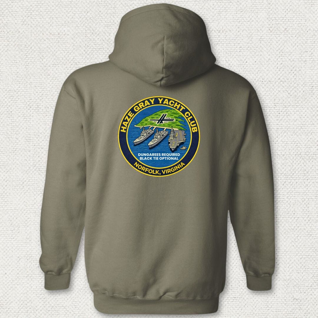 NavyHumor Hoodie Military Green / S Haze Gray Yacht Club - Norfolk Hoodie