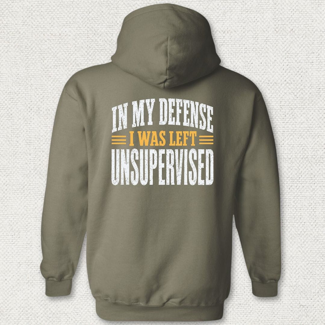 NavyHumor Hoodie Military Green / S I Was Left Unsupervised Hoodie