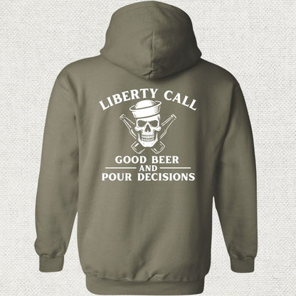NavyHumor Hoodie Military Green / S Liberty Call - Pour Decisions Hoodie
