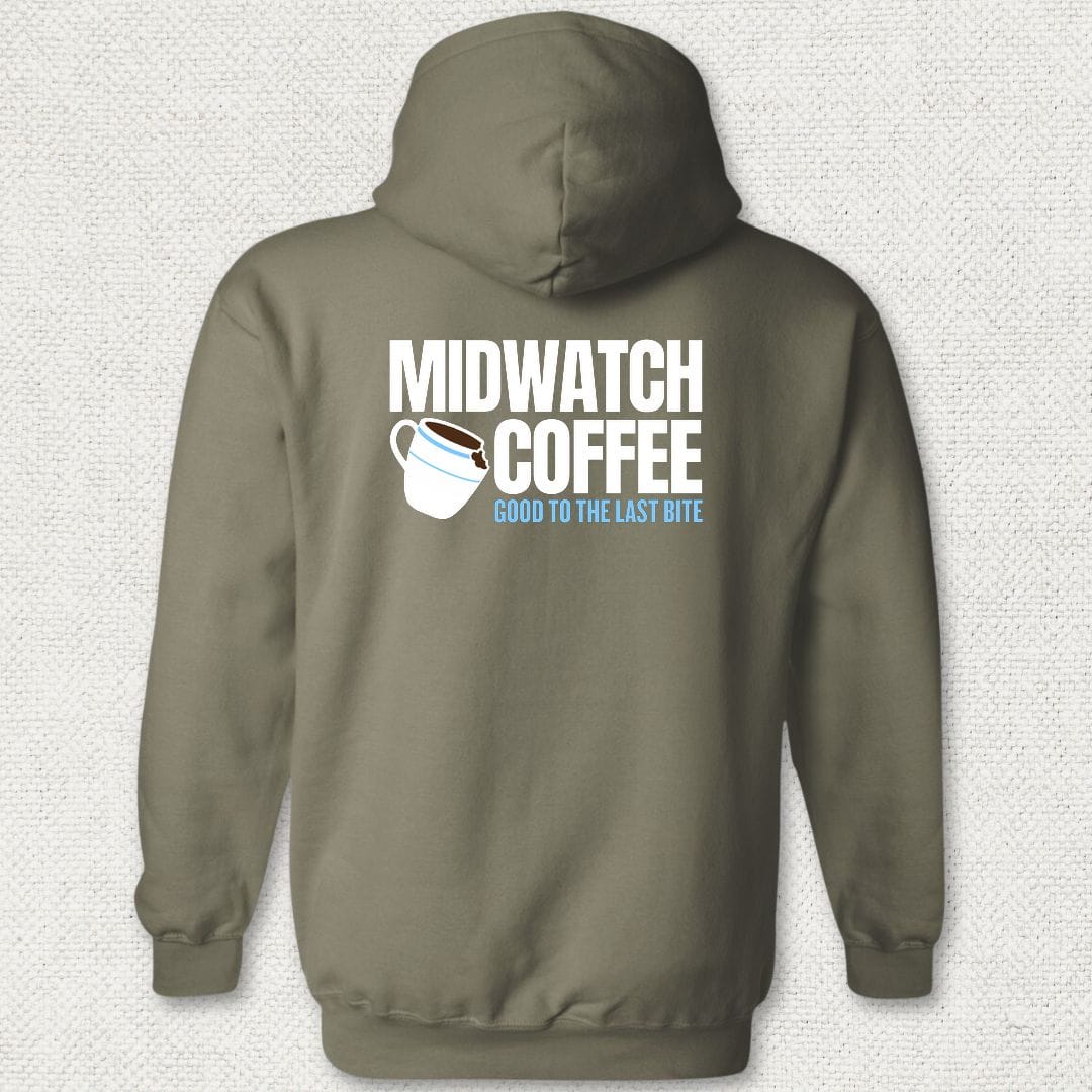 NavyHumor Hoodie Military Green / S Midwatch Coffee - Good to the Last Bite Hoodie
