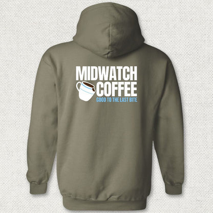 NavyHumor Hoodie Military Green / S Midwatch Coffee - Good to the Last Bite Hoodie