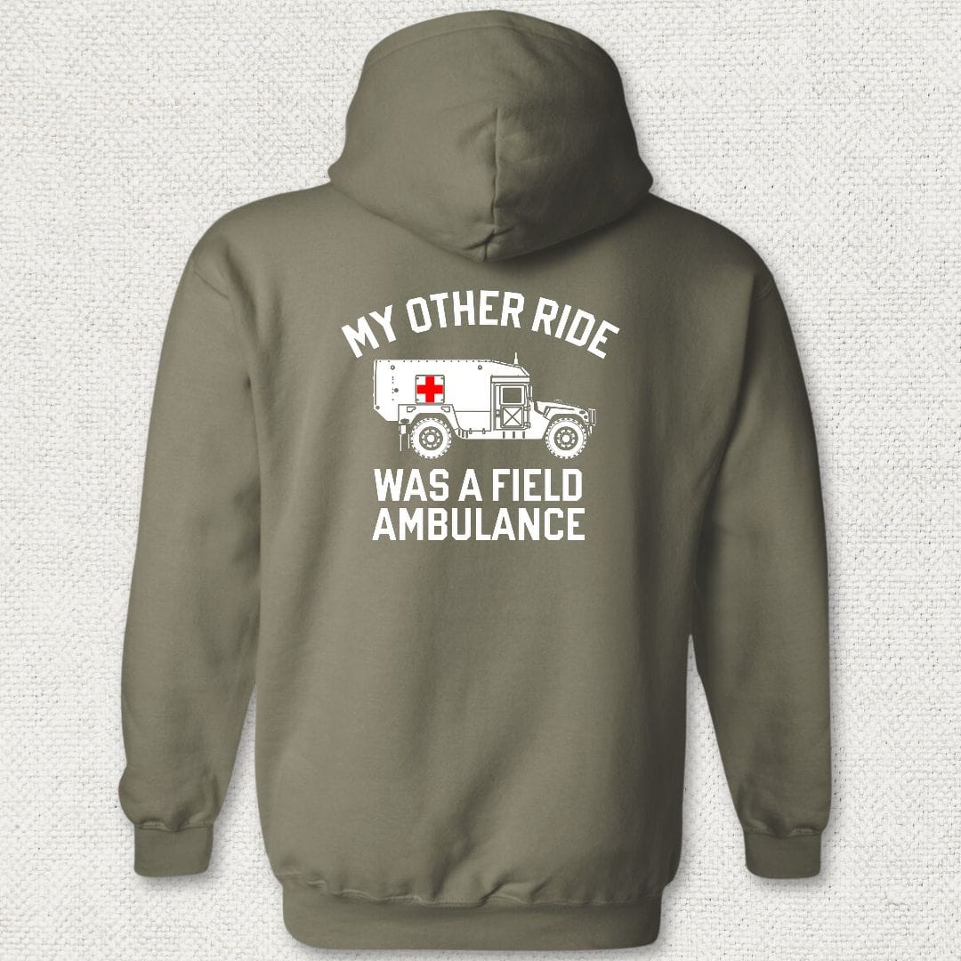 NavyHumor Hoodie Military Green / S My Other Ride Was A Field Ambulance Hoodie