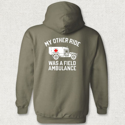NavyHumor Hoodie Military Green / S My Other Ride Was A Field Ambulance Hoodie